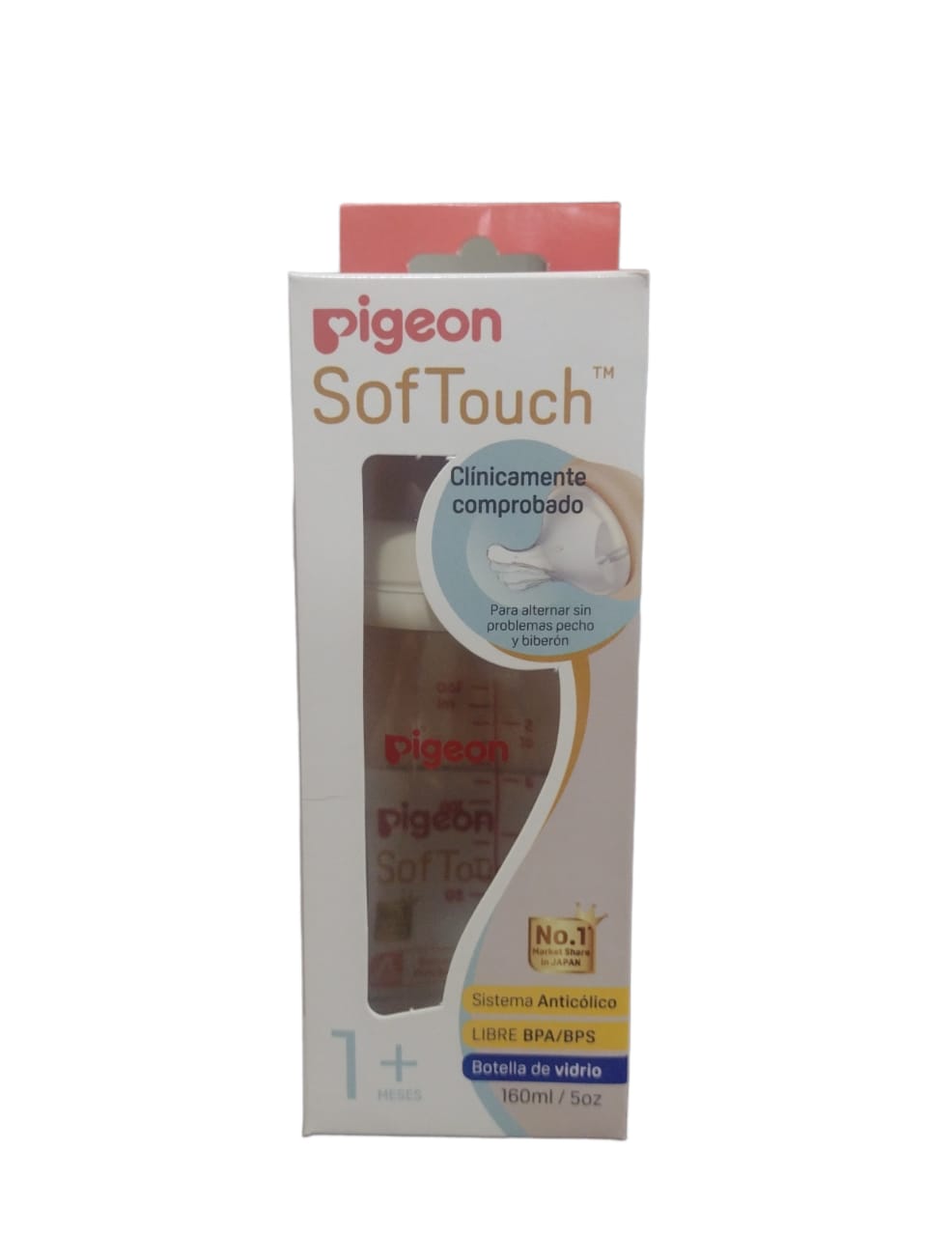 Biberón Softouch Vidrio 160 ml Blanco