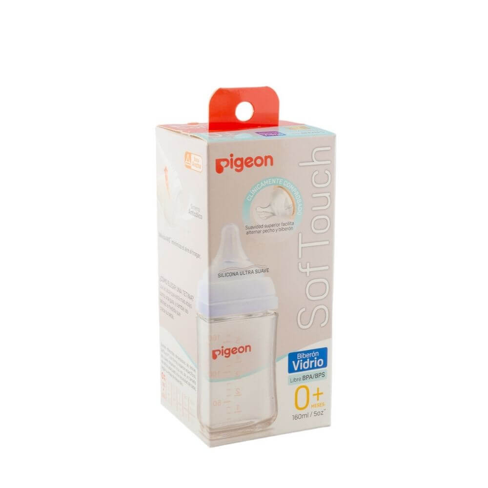 Biberón Softouch Vidrio 160 ml Blanco