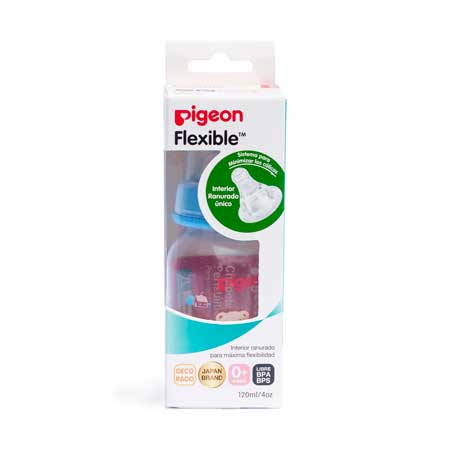 BIBERON BOCA ESTANDAR 120ML DECORADO OSITO AZUL