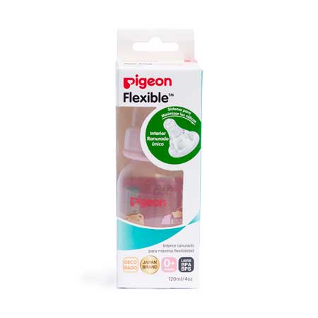 BIBERON BOCA ESTANDAR 120ML DECORADO OSITO ROSADO