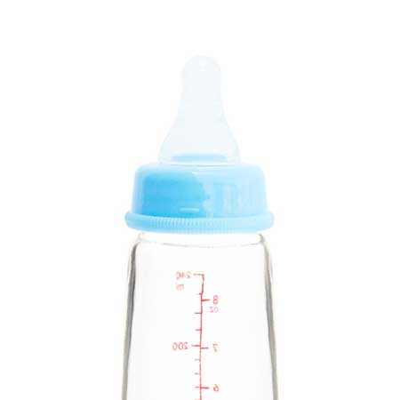 BIBERON BOCA ESTANDAR DE VIDRIO 240ML AZUL