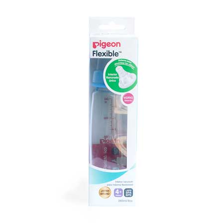 BIBERON BOCA ESTANDAR DE VIDRIO 240ML AZUL