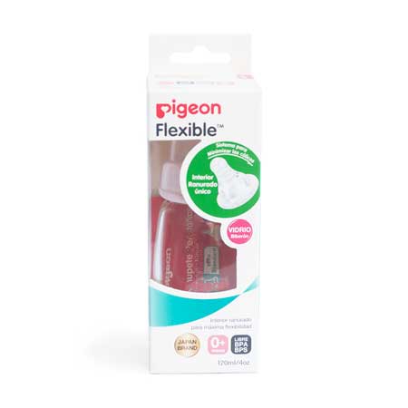 BIBERON BOCA ESTANDAR DE VIDRIO 120ML ROSADO