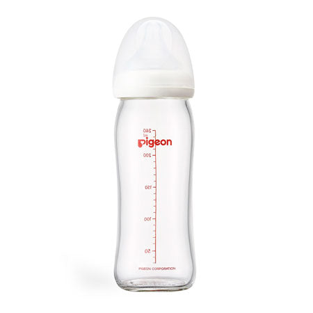 BIBERON BOCA ANCHA DE VIDRIO 240ML BLANCO