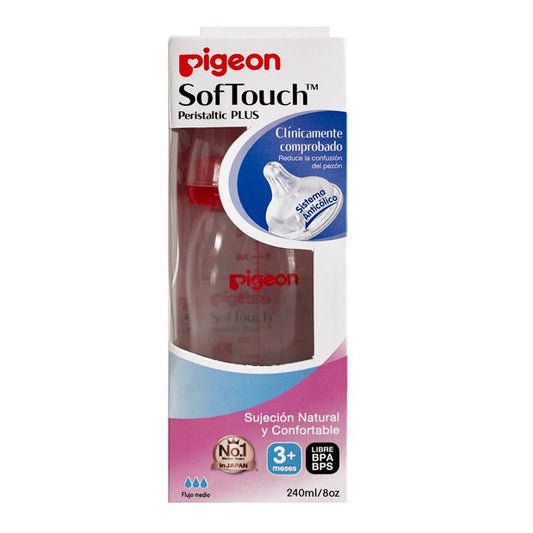 BIBERON BOCA ANCHA 240ML ROJO