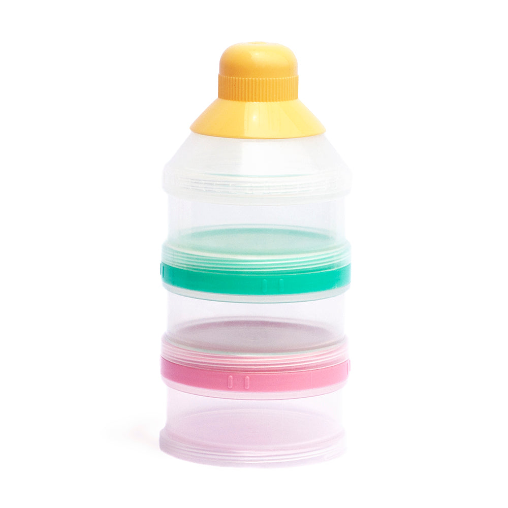 ENVASE PARA LECHE EN POLVO TRES COLORES