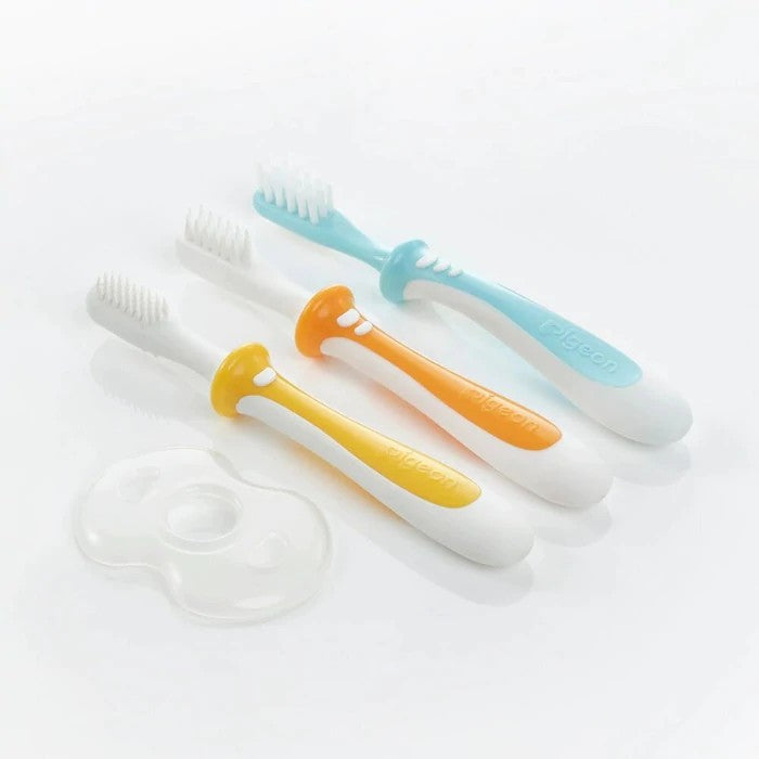 Set de Cepillos Dentales para Bebe Paso 1,2,3