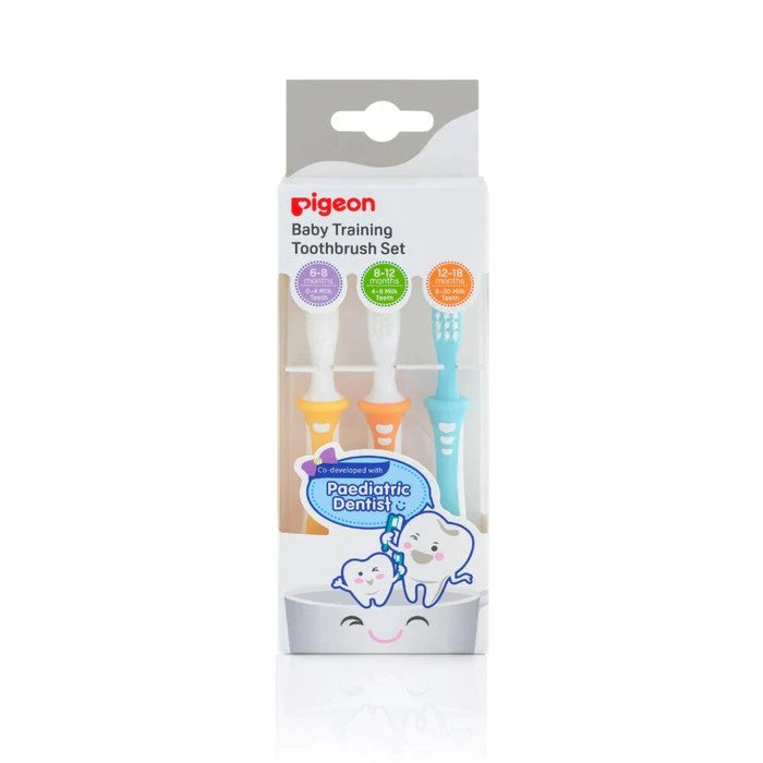 Set de Cepillos Dentales para Bebe Paso 1,2,3