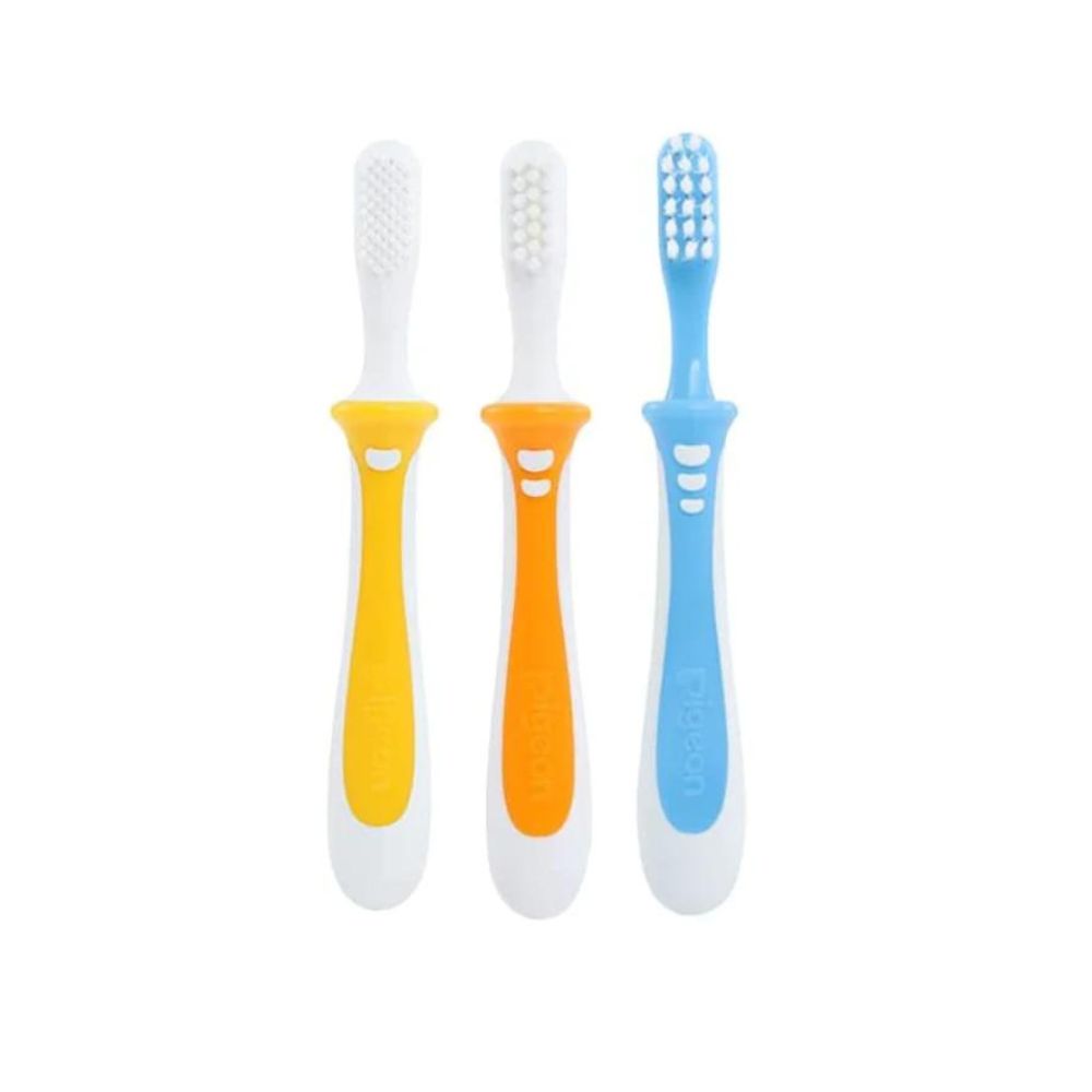 Set de Cepillos Dentales para Bebe Paso 1,2,3