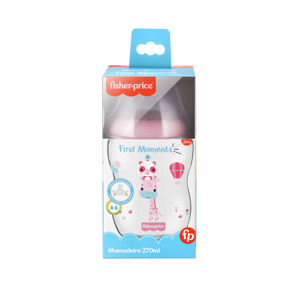 Biberón First Moment Rosa 270 ml Fisher Price